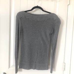 Wide Neck Gray Banana Republic sweater. XS